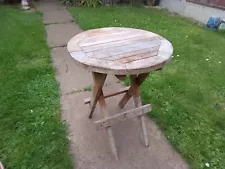 Vintage Teak java Circular Folding Table