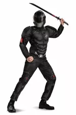 Adult Snake Eyes GI Joe Padded Muscle Chest Halloween Costume Men's M XL 2XL