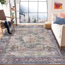 Oriental Medallion Traditional Soft Area Rugs Indoor Mat 8×10 9×12 for Bedroom