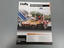 Leeboy 8816 Asphalt Paver Color Sales Sheet 2 Pages