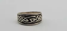 Size 11 Celtic Symbol Design Ring Sterling Silver FREE SHIPPING