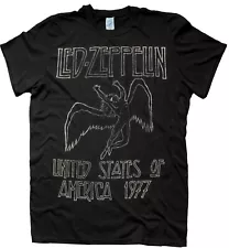 Led Zeppelin T Shirt USA 77 OFFICIAL Plant Page ZOSO Icarus Rock S M L XL XXL