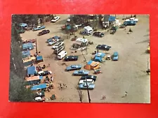 Vintage Cars Beach Camping LA PLAGE LAC ST JOSEPH QUEBEC Postcard CANADA