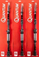 (LOT OF 3) QUANTUM EMBARK 6'6" MH TELESCOPIC CASTING ROD EMBTELC665MH 21-40448