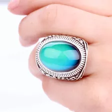 Mojo Factory Sale Best Color Change Ring Big Mood Oval Stone Ring for Gift