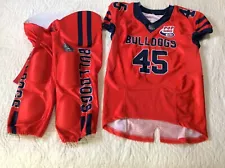 Pop Warner Football Youth Football Uniform Jersey YL Padded Pants XS Bulldogs