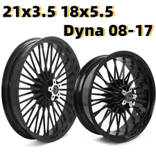 21x3.5 18x5.5 Fat Spoke Wheels Rims for Harley Dyna Street Bob FXDB 2008-17 FXDB