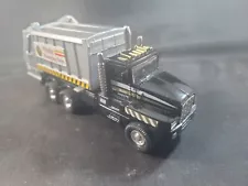 6" Garbage Truck, Waste Managing Dept. Black - Showcasts Diecast Pull-back Toy