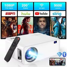 Projector With Wifi and Bluetooth 1080P Full HD Projector, 12000L Portable Ou...