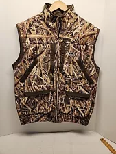 Drake Waterfowl MST Fleece Lined Refuge HS Vest Shadow Grass Blades Camo Sz L