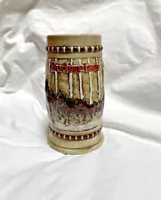 1981 BUDWEISER HOLIDAY BEER STEIN CLYDESDALES BIRCH CERAMARTE