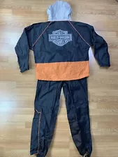 Harley Davidson Rain Suit Rain Gear Wind Suit Jacket & Pants Mens Large