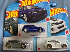 Hot wheels Subaru WRX STi, 3 colors