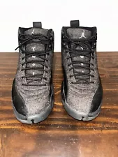 NIKE AIR JORDAN 12 size 10.5 GREY/BLACK WOOL RETRO