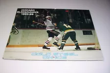 1985-86 Chicago Blackhawks Wall Calendar Cold Steel on Ice