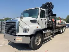 2014 Freightliner 114SD Tri/A Knuckle Boom Crane Flatbed Truck DD13 A/T bidadoo