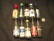 LOT OF 20 Random Picked ASSORTED EMPTY 50ml LIQUOR BOTTLES. Some are glass!