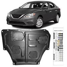 Engine Splash Shield For 09-19 Nissan Sentra Black Under Engine Guards Mudguard