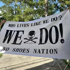 No Shoes Nation Who Lives 3x5 Flag White Kenny Chesney