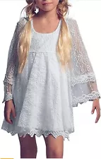 Flower Girl Lace Dress Ivory/White Size 10