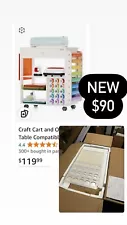 Craft Organization and Storage Cart Compatible Cricut Machine, Rolling Cabinet