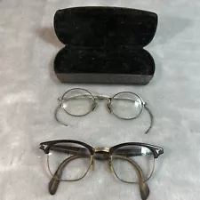 Lot Of 2 Vintage Reading Glasses With Case