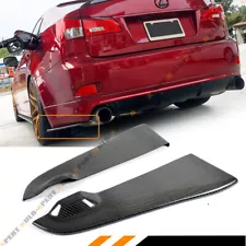 FOR 06-13 LEXUS IS250 IS350 ISF CARBON FIBER REAR BUMPER LOWER SIDE APRON SPATS