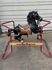 Vintage Black Beauty Rocking Spring Horse 1970s. See Pictures For Condition.