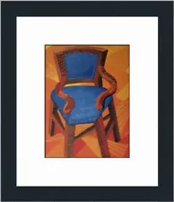 David Hockney The Chair Custom Framed Print