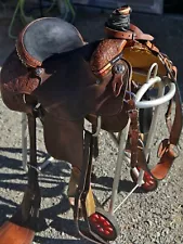 Used 15" Cactus Team Roping Saddle