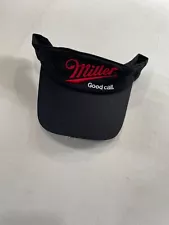 Miller Brand Sun Visor Cap Black Good Call Adjustable Strap