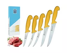 5 Pcs Solingen Butcher Knife Set Professional Boning Knife Meat Knife Sharp K...