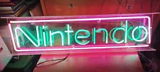 "Nintendo" Neon Sign - 47x11x4" 20lbs Made Approximately 2002 LOCAL PICKUP AVAIL