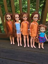 Vintage Ideal Crissy Doll Lot and Cinnamon As Is TLC