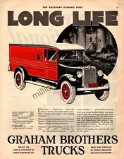 1928 Graham Brothers Truck Original ad - Long Life