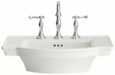 American Standard 0900.008 Estate 24" Pedestal Bathroom Sink Only - White