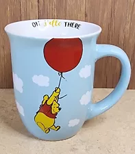 Disney Winnie The Pooh Balloon Float Wide Rim Ceramic Mug | Holds 16 Ounces