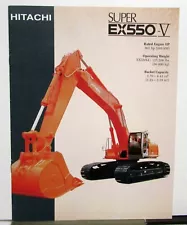 1999 Hitachi Super EX550-V Excavator Specifications Construction Sales Brochure