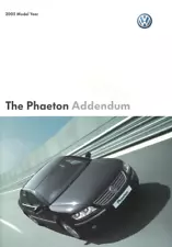 VOLKSWAGEN PHAETON ADDENDUM LWB/SWB SALES BROCHURE JUNE 2004 FOR 2005 MODEL YEAR