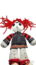 RARE Jaded Jenny Hot Topic Exclusive Goth EMO Plush Doll Piercings Spikes Gothic