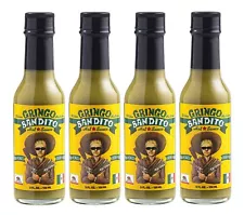 Gringo Bandito Hot Sauce Green Habanero 5 Ounce Pack of 4