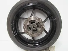 08-10 KAWASAKI ZX10R ZX 10 ZX10 REAR WHEEL RIM ROTOR TIRE BATTLAXE OEM -1141