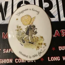 1973 Holly Hobbie Wall Plate “ Happiness Is Having Someone To Care For “