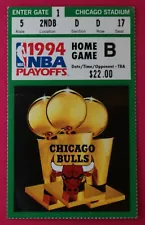 Chicago Bulls 1994 Playoffs Home Game B Ticket Stub