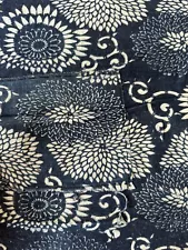 i14 Vintage Indigo Dyed Katazome Boro Sashiko Fabric Japanese Traditional Textil