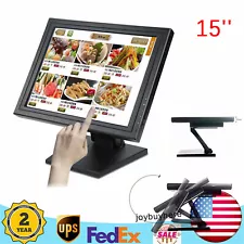 15 Inch LCD Monitor VGA + USB Touch Screen Versatile Monitor For PC/POS System??