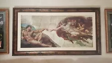 The Creation of Adam Painting 3ft x 5ft (Framed)