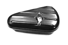 Oval Right Side Black Tool Box for Harley Davidson by V-Twin