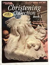 Baby Christening Collection Ensembles Crochet Pattern Book 2 Gown Booties Bonnet