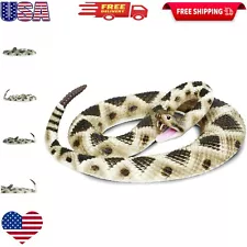 Imaginative 40" Eastern Diamondback Rattlesnake Model - Perfect for Kids & Decor